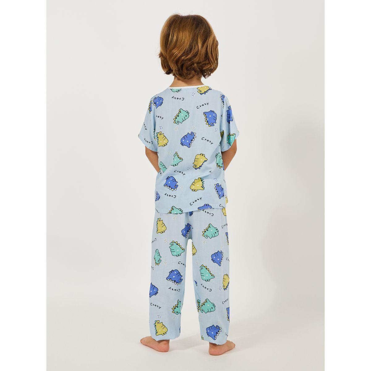 طقم بيجاما من بنطال وتيشيرت بطبعة كارتون-boys-clothing-nightwear-image-4