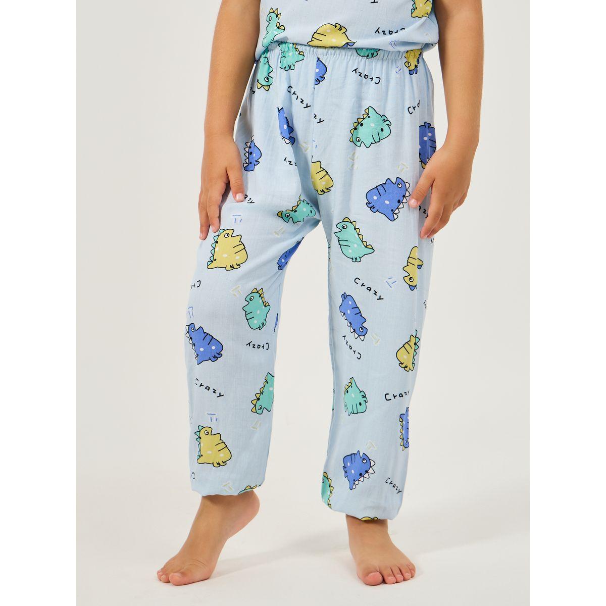 Styli Dino Print T-Shirt & Pyjama Set-boys-clothing-nightwear-image-5