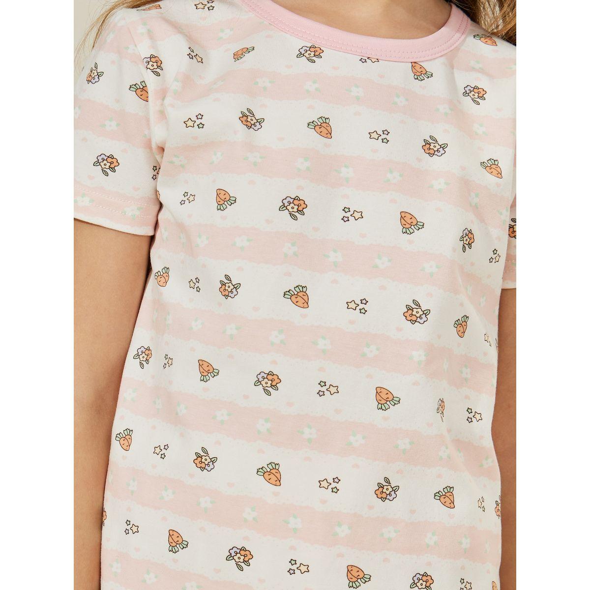 مجموعة من شورت وتيشيرت بطبعة جزر-girls-clothing-nightwear-image-3