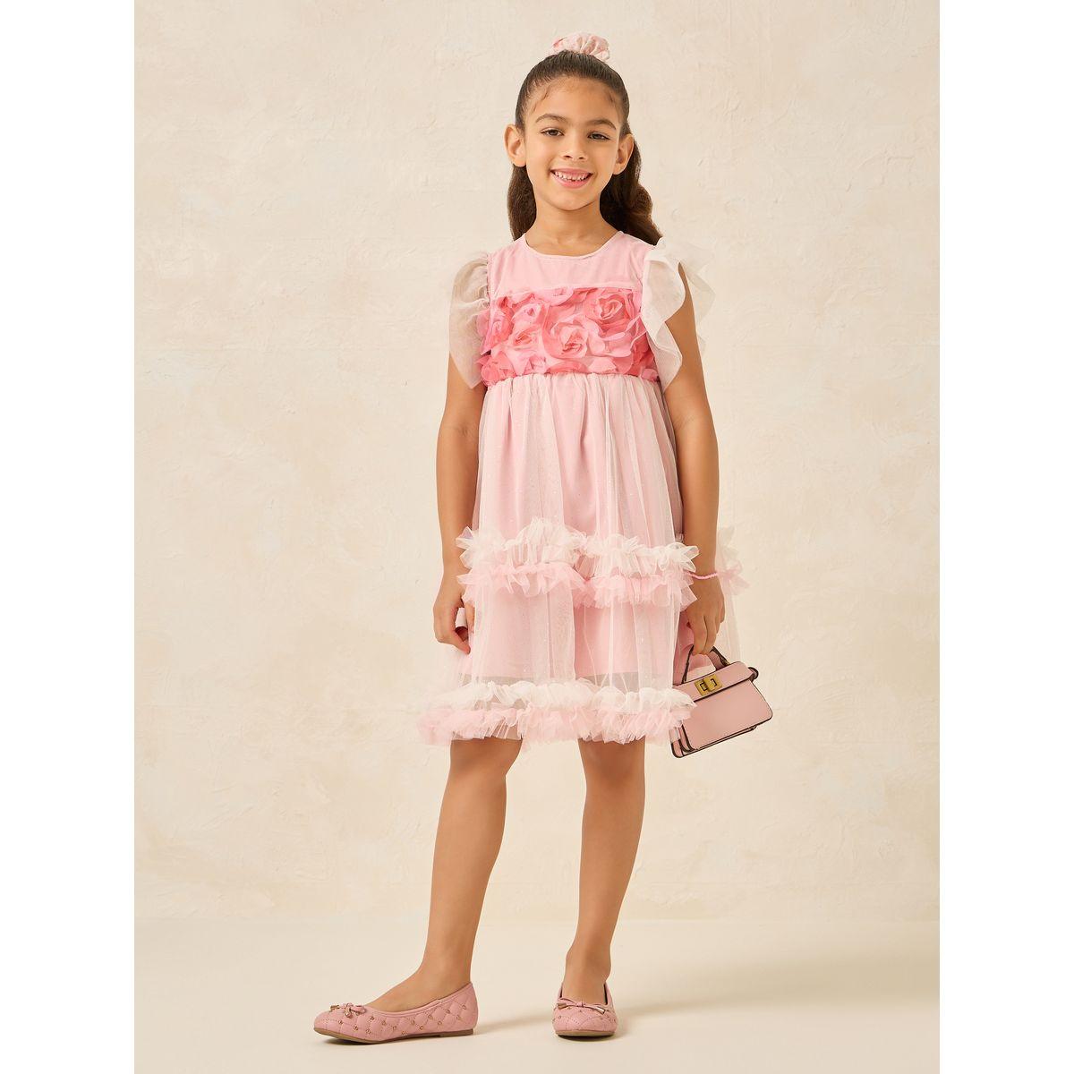 فستان بطبقات شبكية وحافة كشكش-girls-clothing-dressesandjumpsuits-image-1