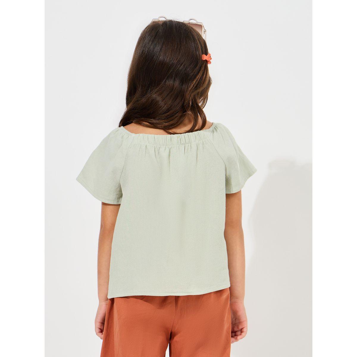 Styli Button Front Detail Solid Top-girls-clothing-blousesandshirts-image-4