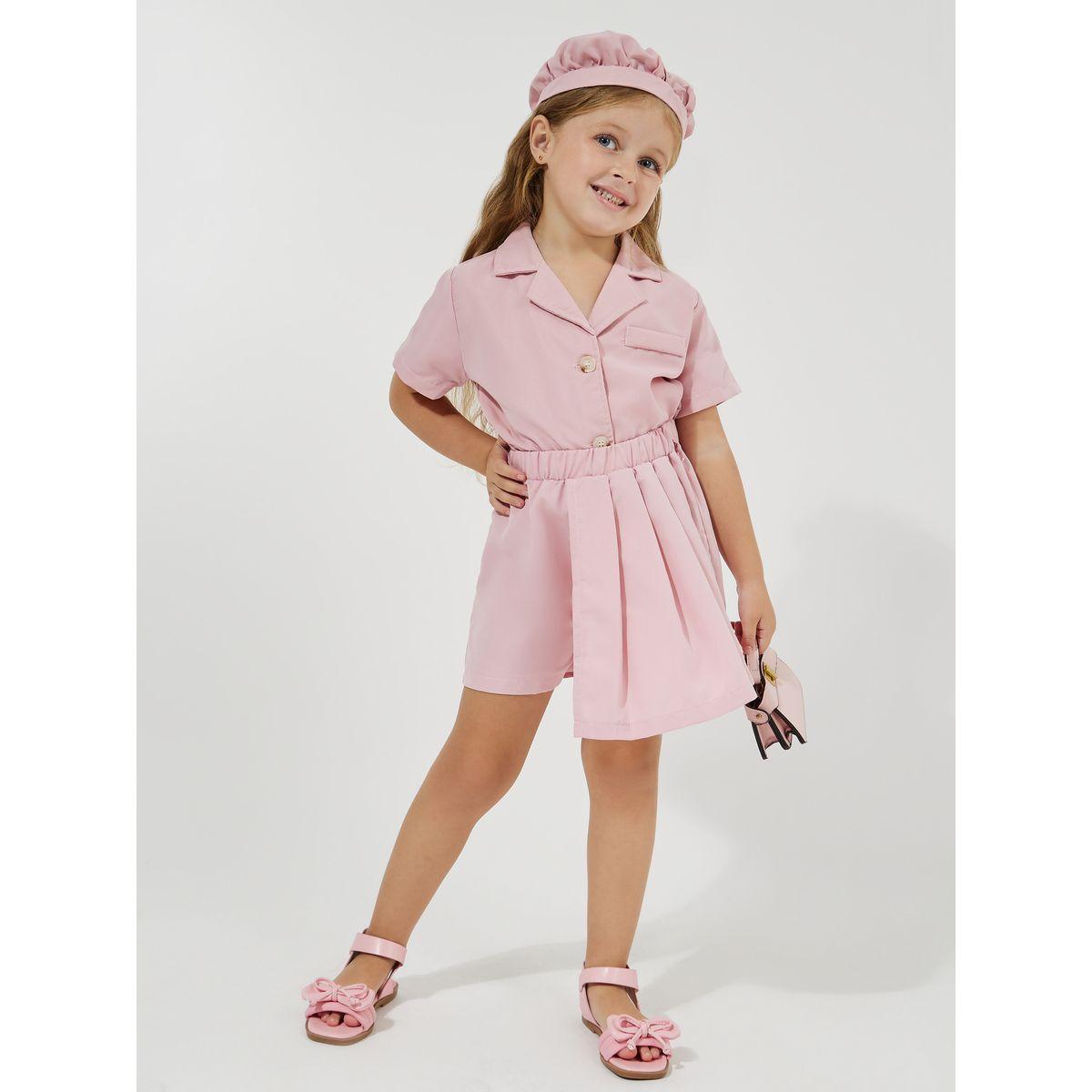 مجموعة من 3 - سكورت مع بلوزة وكاب-girls-clothing-setsandcoords-image-1