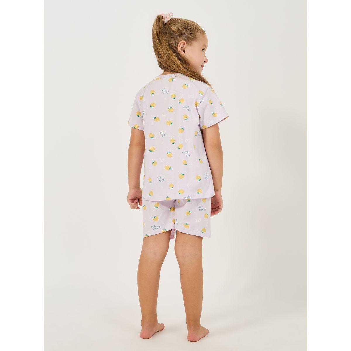 مجموعة من شورت وتيشيرت بطبعة كارتون-girls-clothing-nightwear-image-4