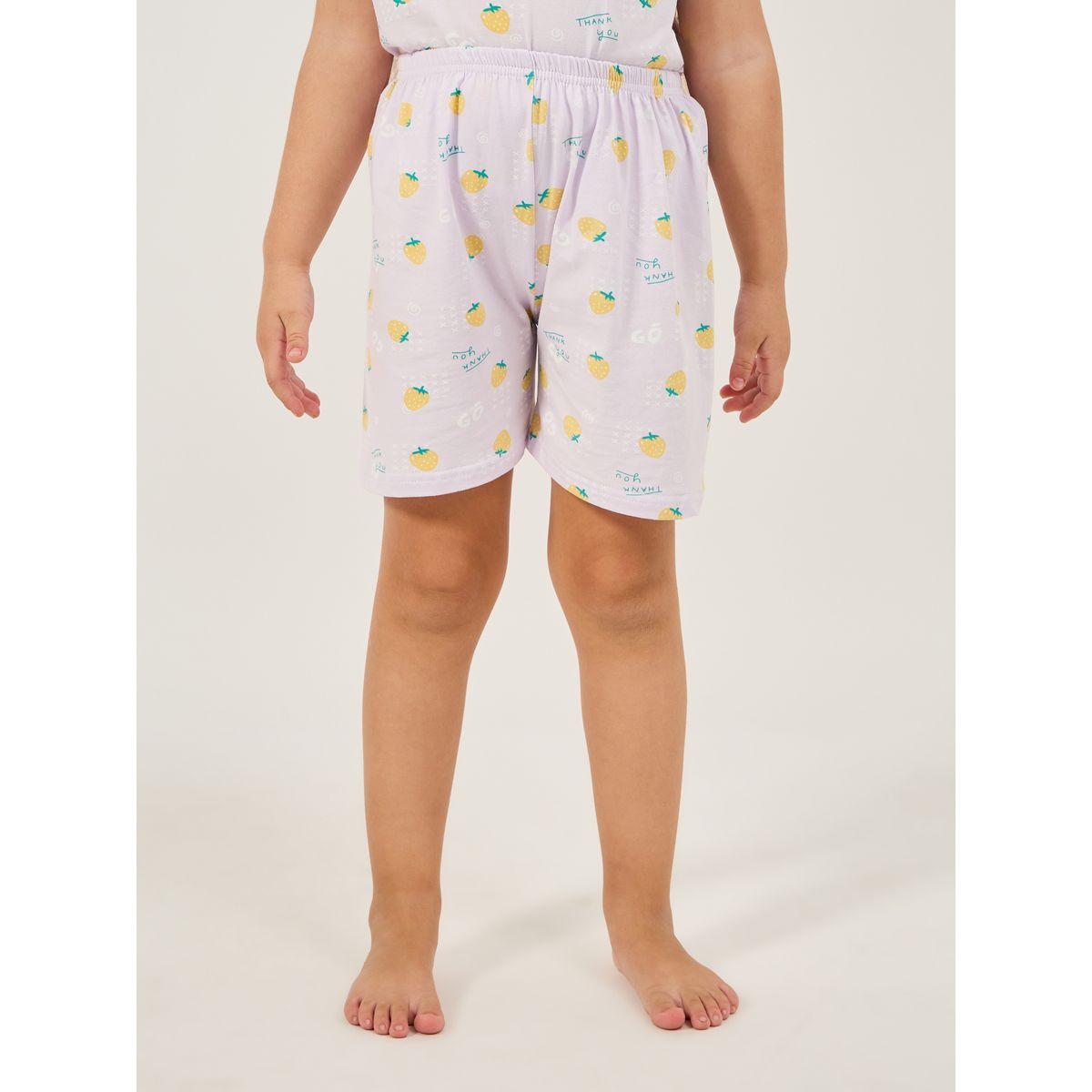 مجموعة من شورت وتيشيرت بطبعة كارتون-girls-clothing-nightwear-image-5