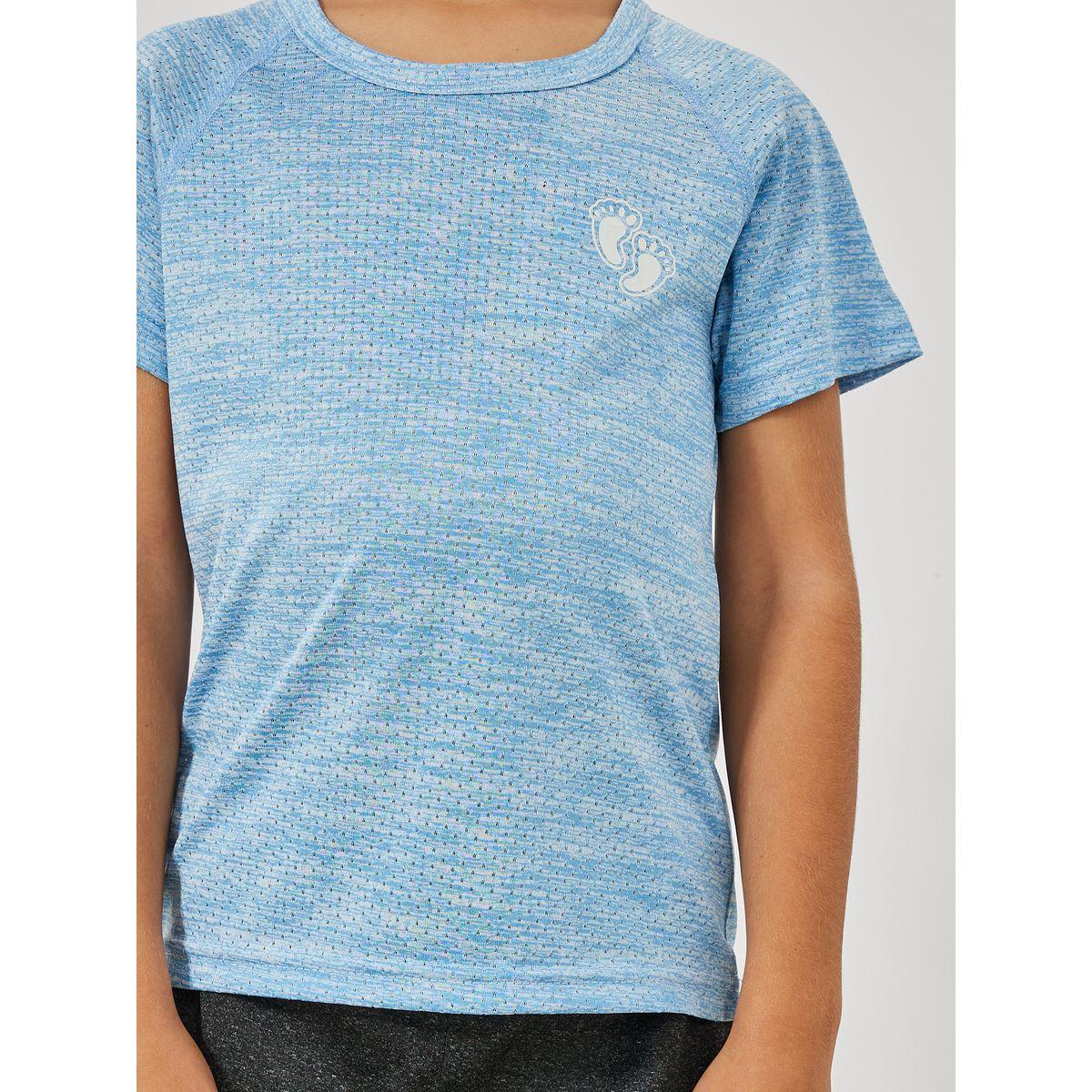 Styli Melange T-Shirt & Color Block Shorts Sportswear Set-sports-boys-clothing-sets-image-3