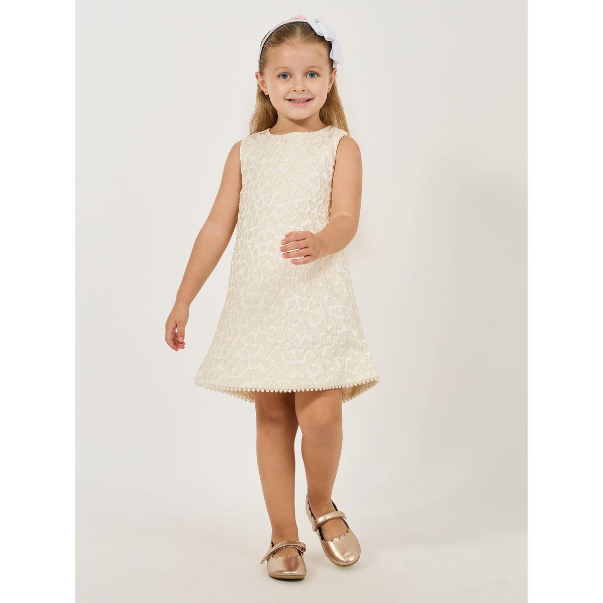 Styli Embroidered Heart Pattern Back Bow Smock Dress-girls-clothing-dressesandjumpsuits-image-1
