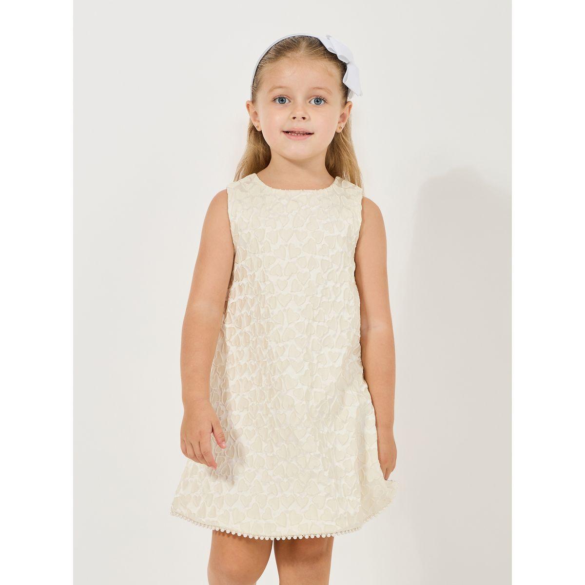 Styli Embroidered Heart Pattern Back Bow Smock Dress-girls-clothing-dressesandjumpsuits-image-2