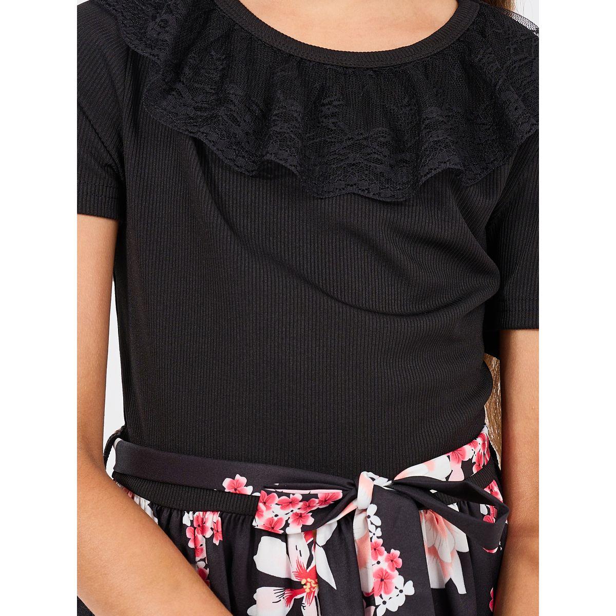 فستان مطبع بزهور مع تفاصيل كشكش-girls-clothing-dressesandjumpsuits-image-3