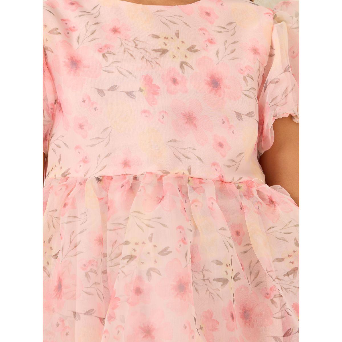 Styli Floral Print Organza Mesh Dress-girls-clothing-dressesandjumpsuits-image-3
