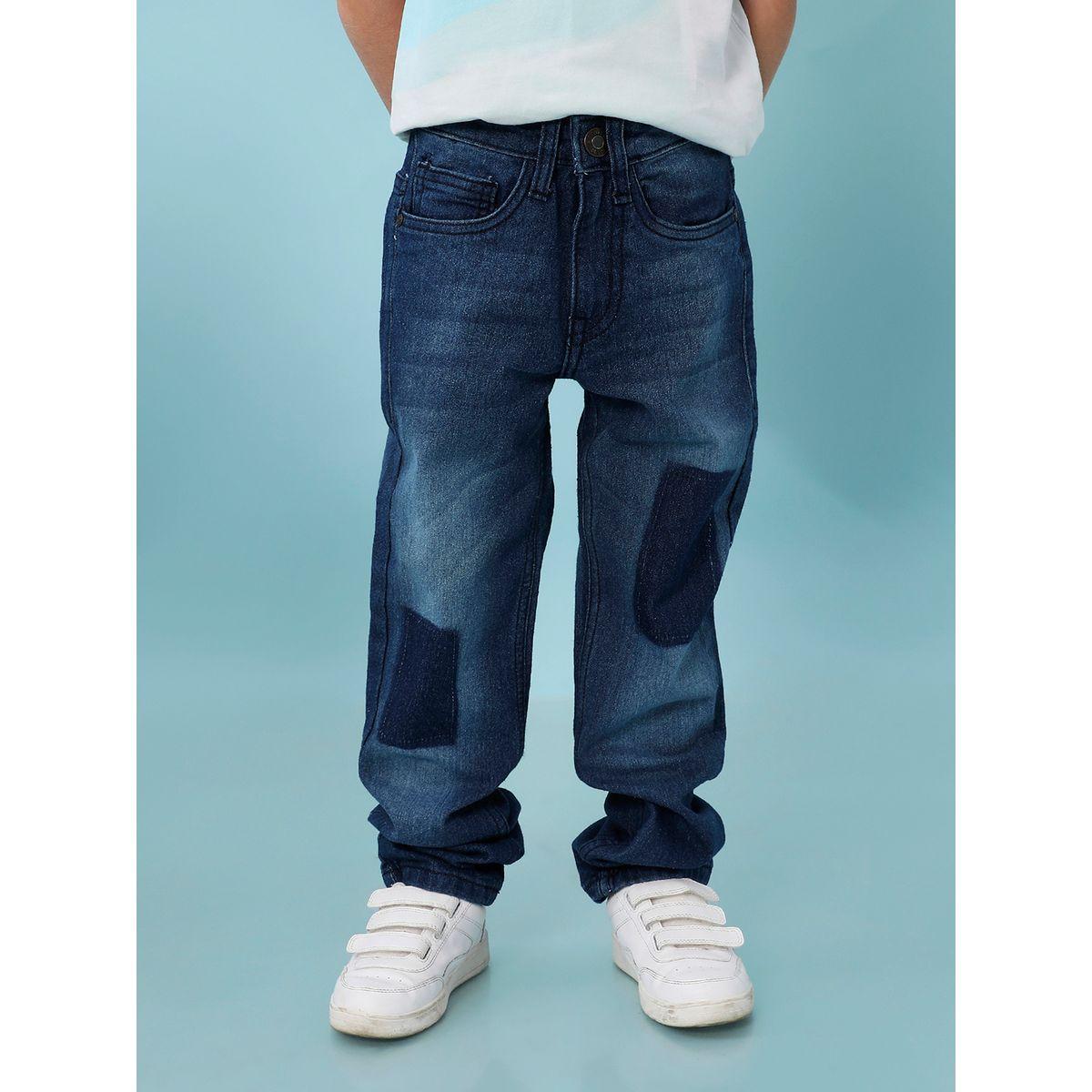 Campus Sutra X Styli  Patched Detail Regular Fit Jeans-boys-clothing-bottoms-jeans-image-2