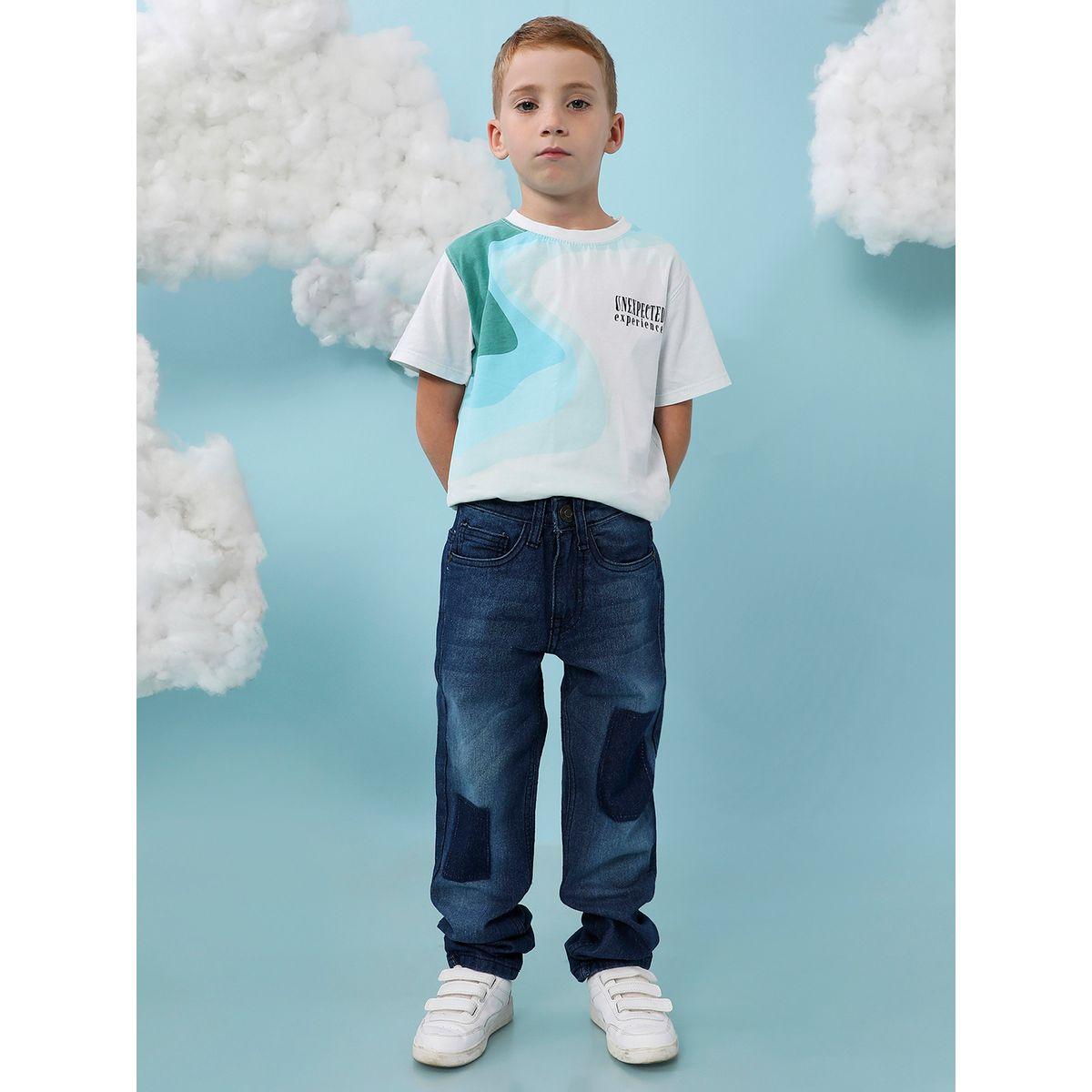 جينز بقصة عادية وتفاصيل مرقعة كامبوس سوترا × ستايلي-boys-clothing-bottoms-jeans-image-4