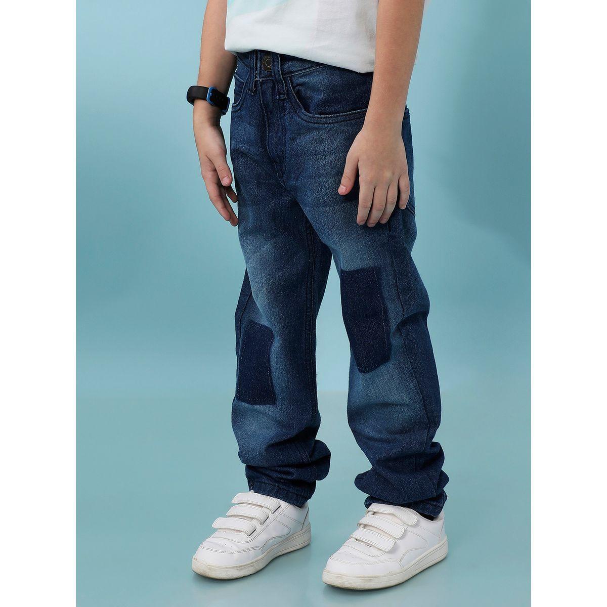 Campus Sutra X Styli  Patched Detail Regular Fit Jeans-boys-clothing-bottoms-jeans-image-5