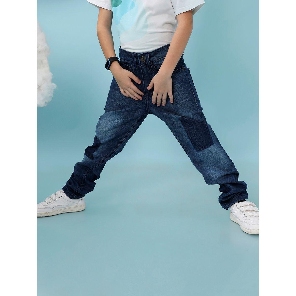 Campus Sutra X Styli  Patched Detail Regular Fit Jeans-boys-clothing-bottoms-jeans-image-6