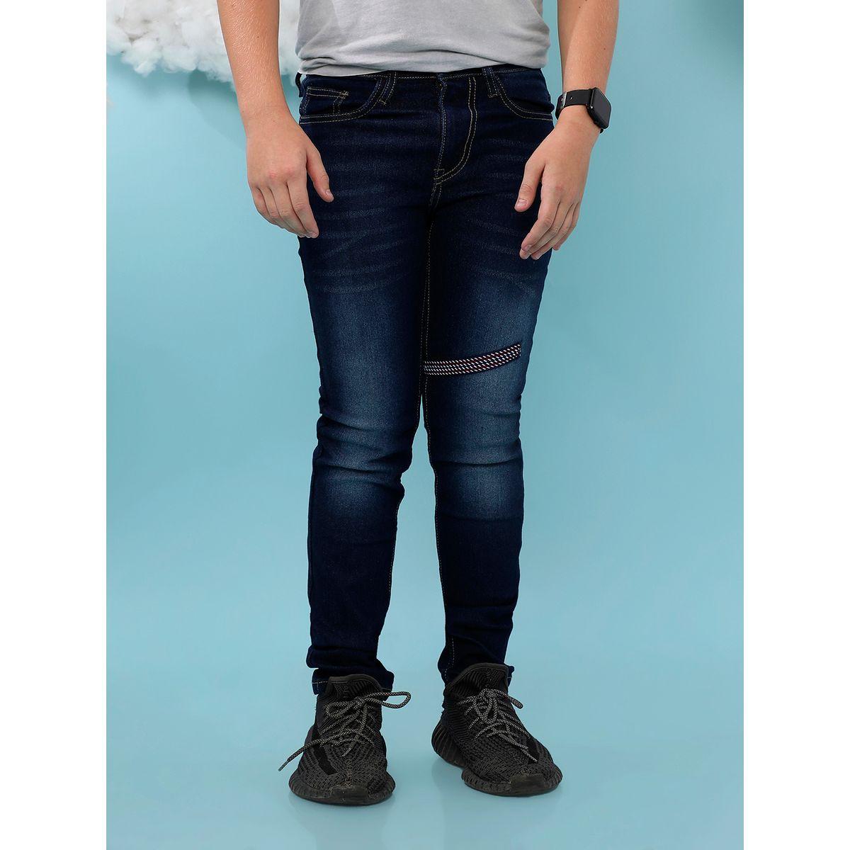 Campus Sutra X Styli  Embroidered Patch Detail Skinny Jeans-boys-clothing-bottoms-jeans-image-2