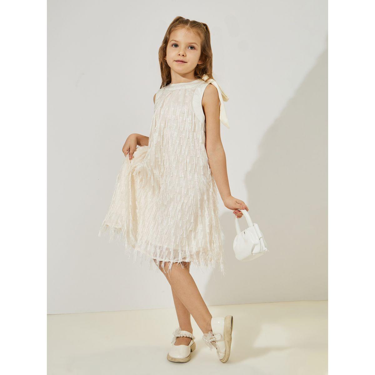 Styli Fringe Sleeveless Shift Dress-girls-clothing-dressesandjumpsuits-image-1