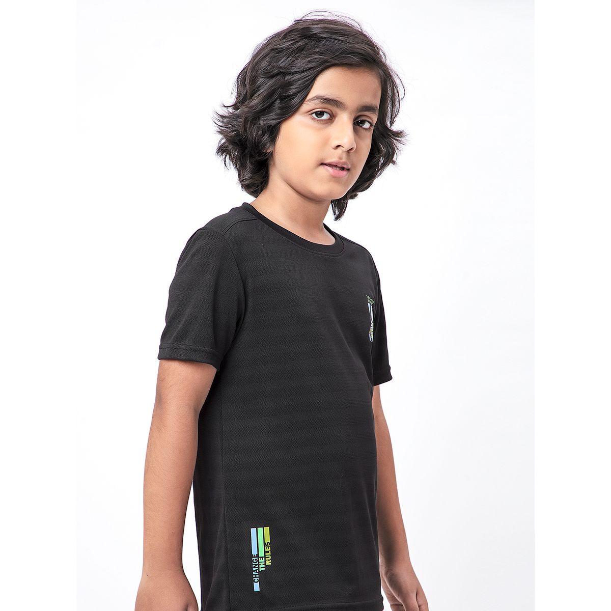 تيشيرت بقصة سليم فت وطبعة شعار تكنوسبورت × ستايلي-boys-clothing-tshirtsandpolos-image-3