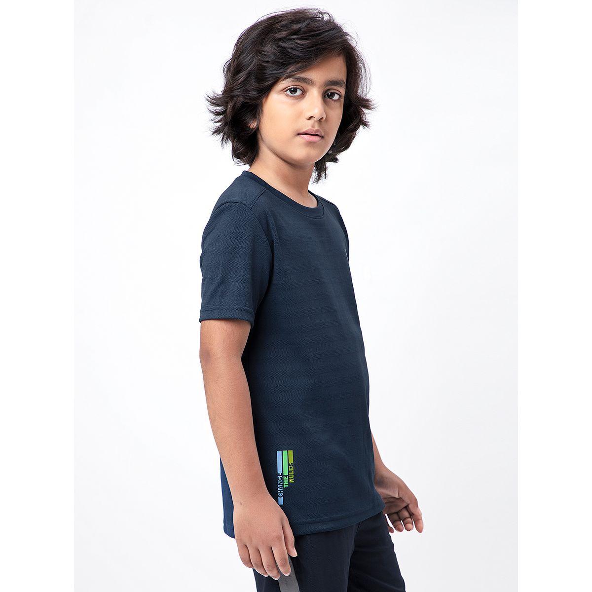 تيشيرت بقصة سليم فت وطبعة شعار تكنوسبورت × ستايلي-boys-clothing-tshirtsandpolos-image-4