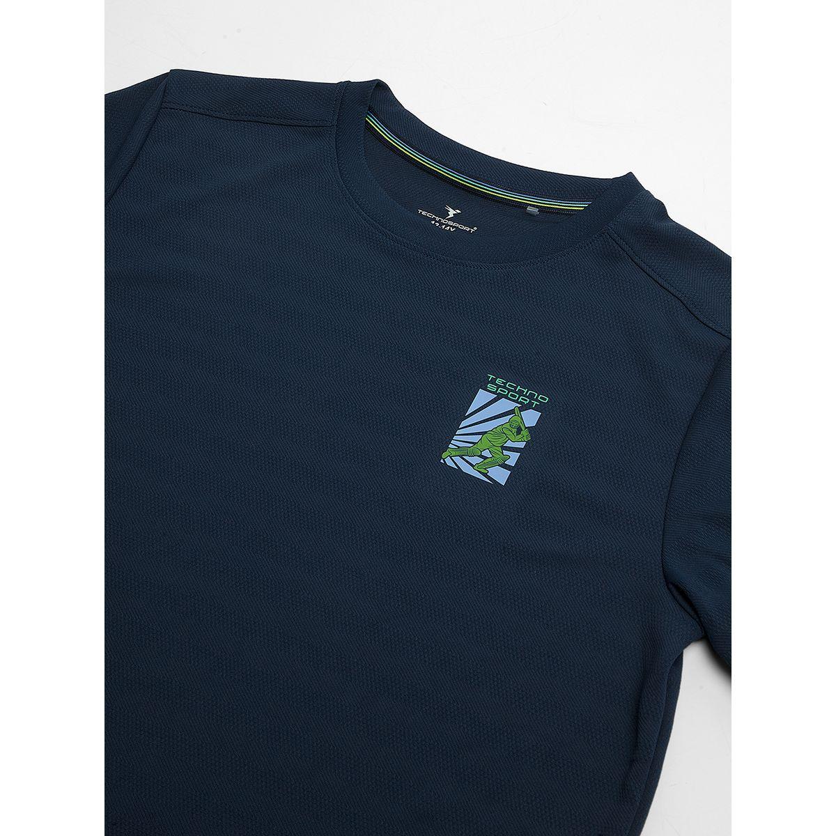 تيشيرت بقصة سليم فت وطبعة شعار تكنوسبورت × ستايلي-boys-clothing-tshirtsandpolos-image-7