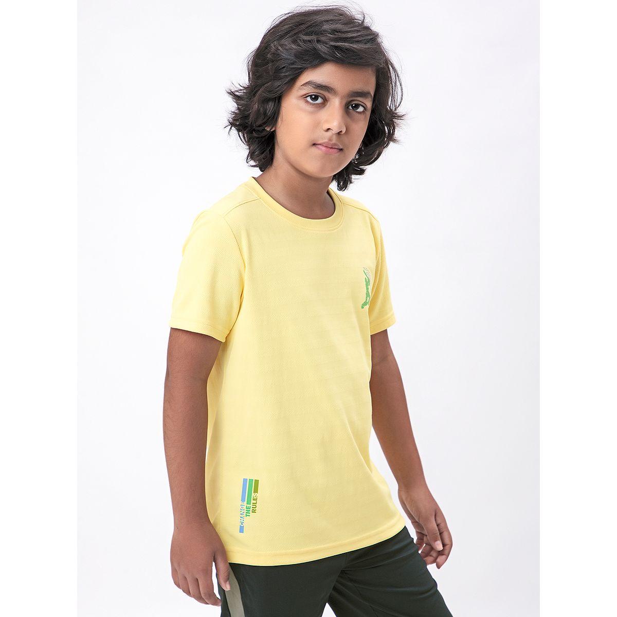 تيشيرت بقصة سليم فت وطبعة شعار تكنوسبورت × ستايلي-boys-clothing-tshirtsandpolos-image-1