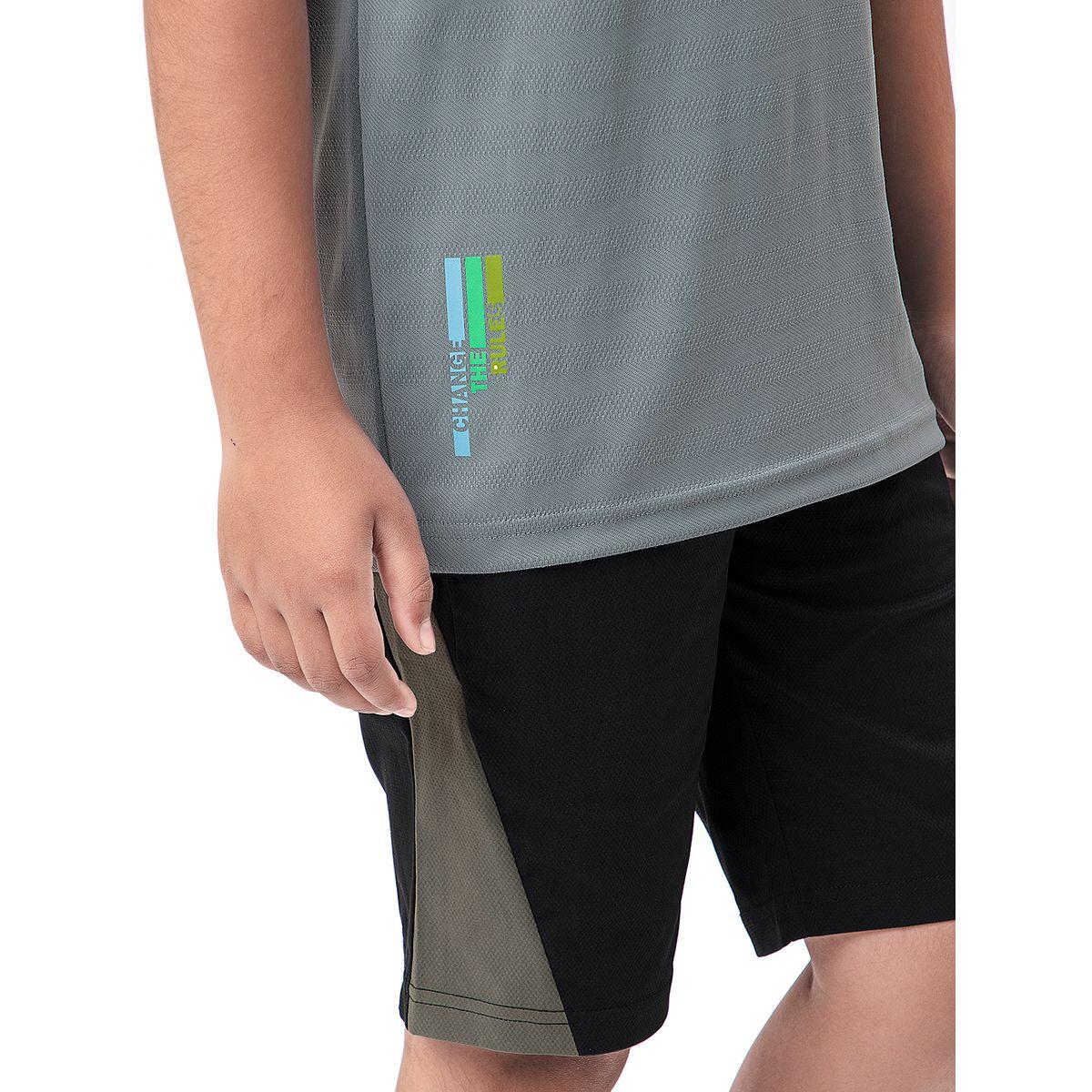 تيشيرت بقصة سليم فت وطبعة شعار تكنوسبورت × ستايلي-boys-clothing-tshirtsandpolos-image-3