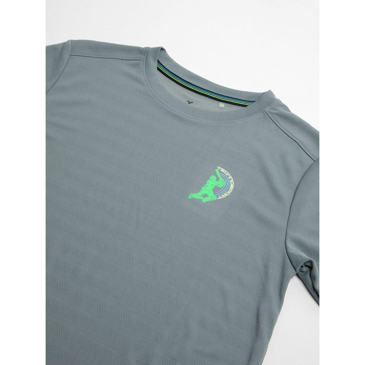 تيشيرت بقصة سليم فت وطبعة شعار تكنوسبورت × ستايلي-boys-clothing-tshirtsandpolos-image-7
