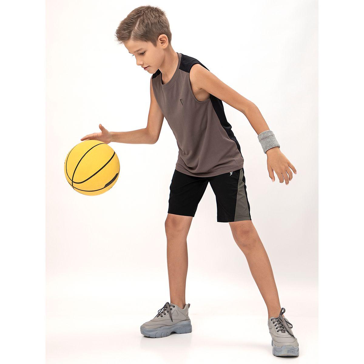 تيشيرت كت سادة بياقة دائرية تكنوسبورت × ستايلي-boys-clothing-tshirtsandpolos-image-2