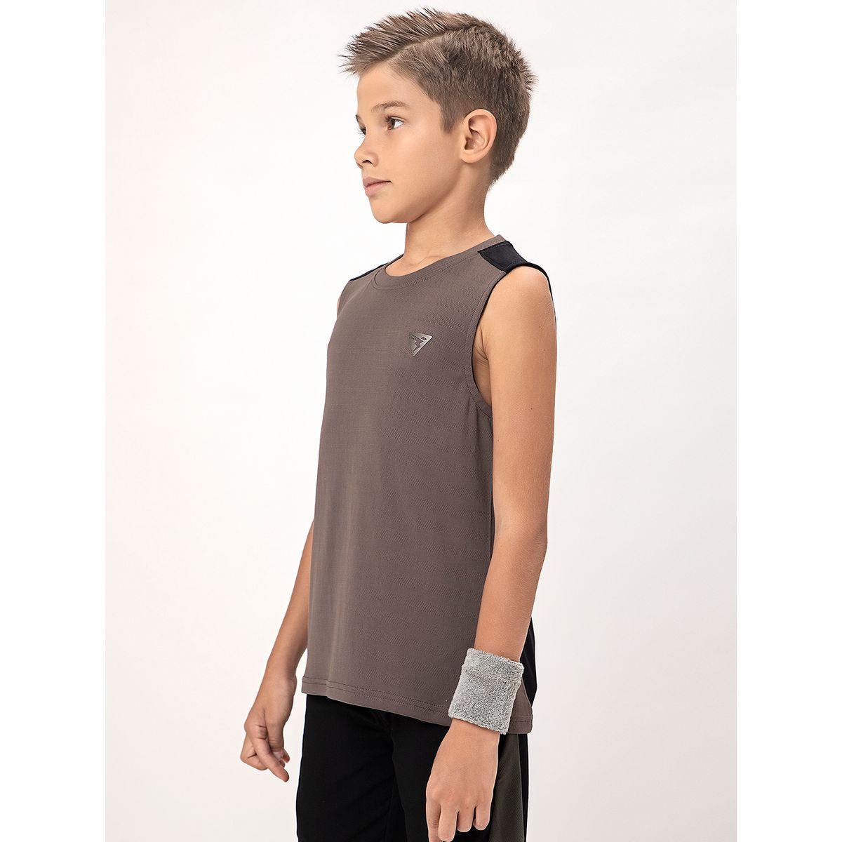 تيشيرت كت سادة بياقة دائرية تكنوسبورت × ستايلي-boys-clothing-tshirtsandpolos-image-4