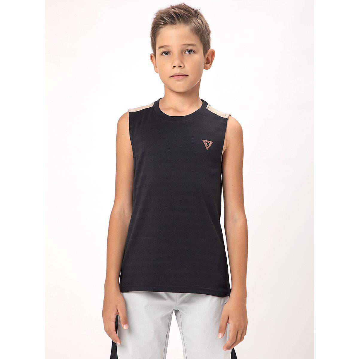 تيشيرت كت سادة بياقة دائرية تكنوسبورت × ستايلي-boys-clothing-tshirtsandpolos-image-1