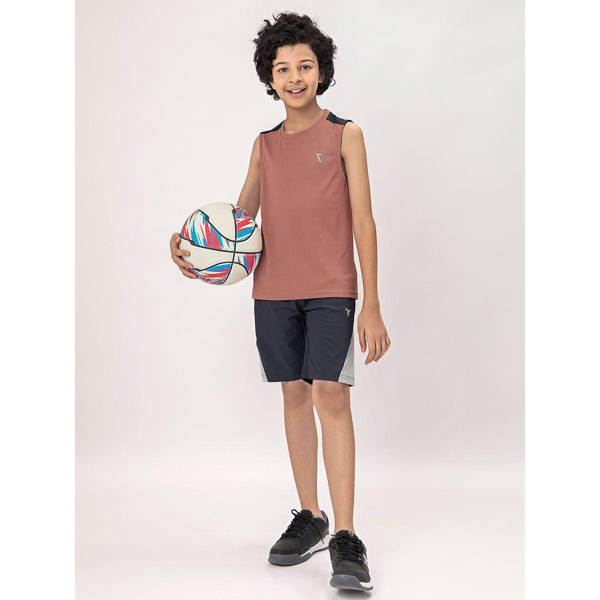 تيشيرت كت سادة بياقة دائرية تكنوسبورت × ستايلي-boys-clothing-tshirtsandpolos-image-10