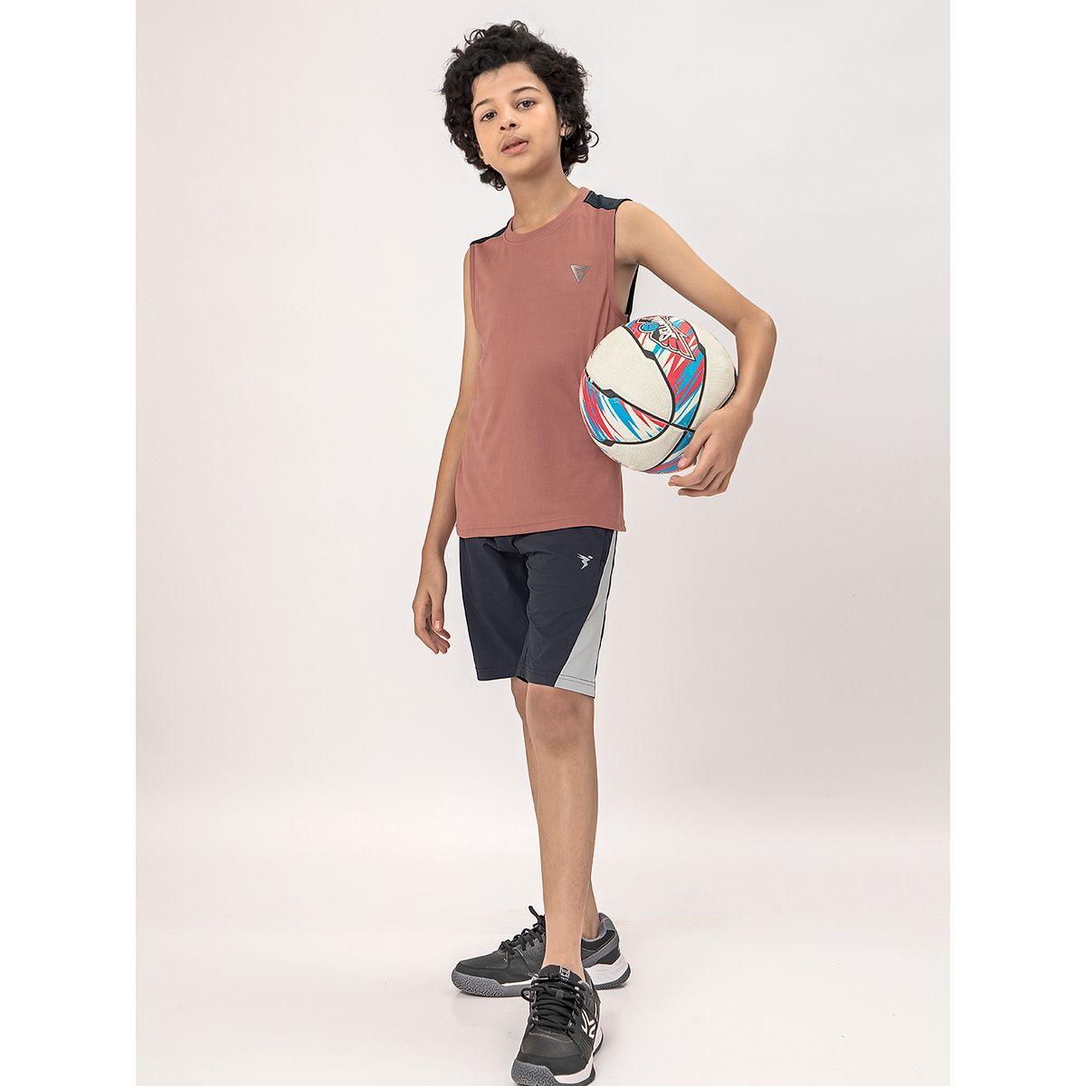 تيشيرت كت سادة بياقة دائرية تكنوسبورت × ستايلي-boys-clothing-tshirtsandpolos-image-2