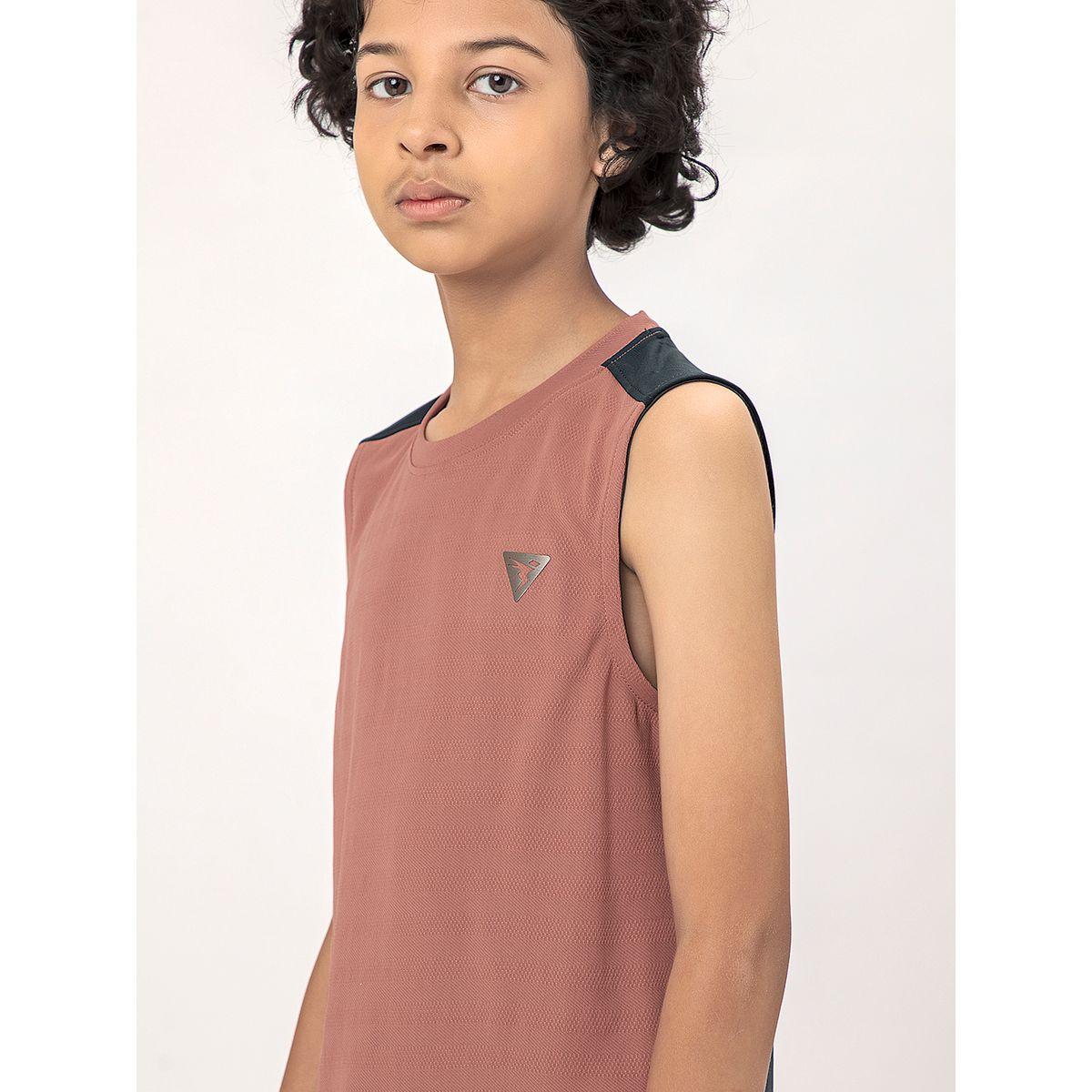 تيشيرت كت سادة بياقة دائرية تكنوسبورت × ستايلي-boys-clothing-tshirtsandpolos-image-4