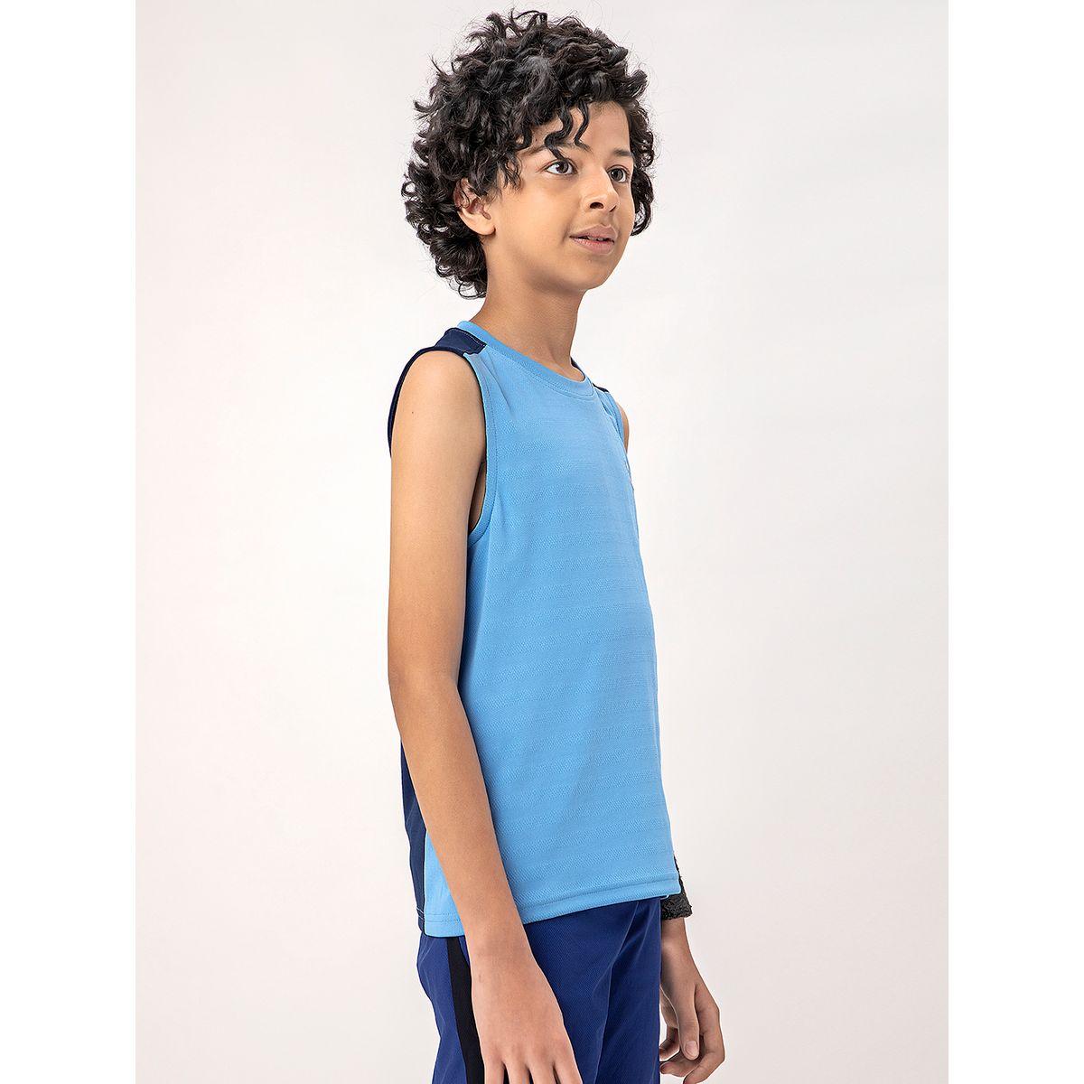 تيشيرت سادة كت بياقة دائرية تكنوسبورت × ستايلي-boys-clothing-tshirtsandpolos-image-4