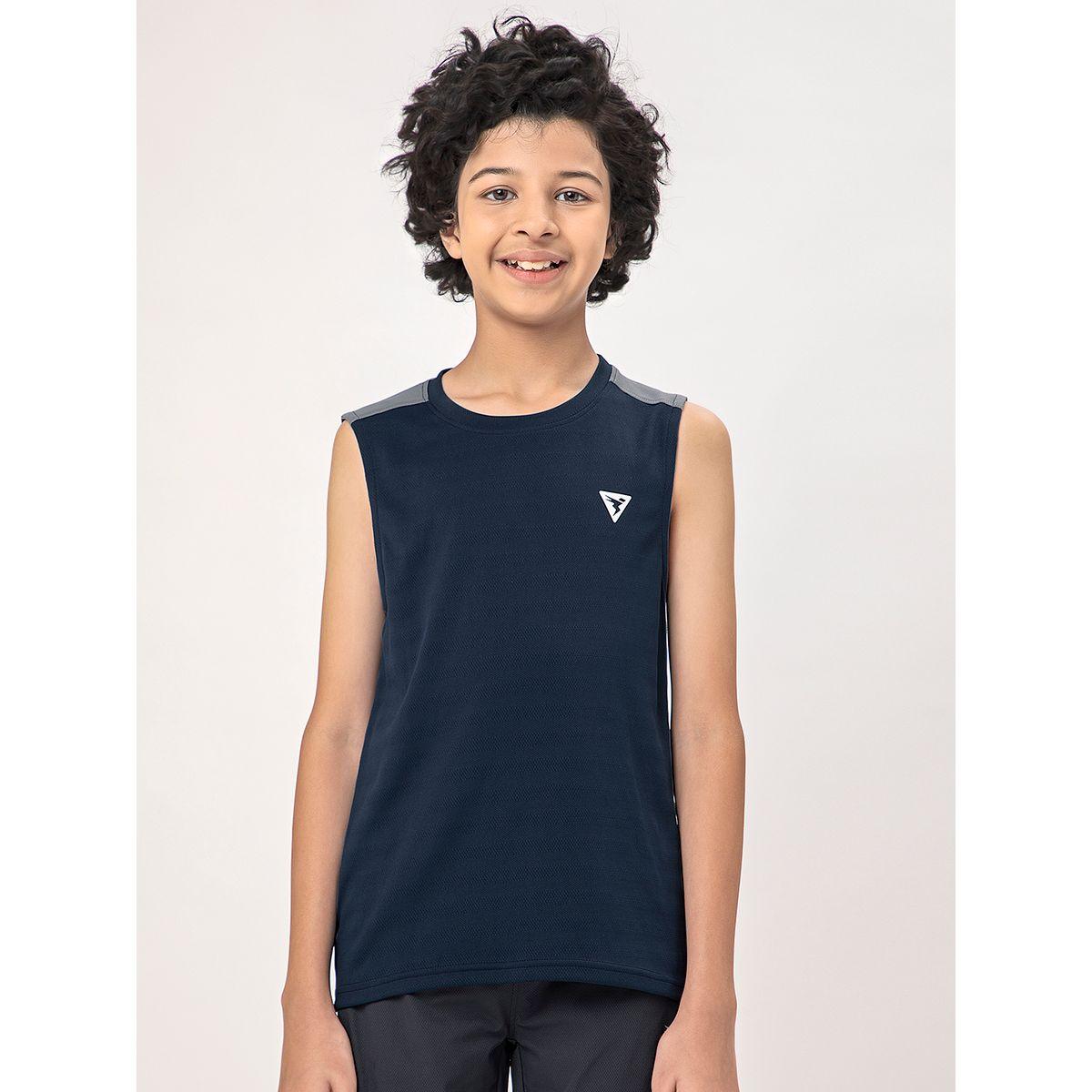 تيشيرت سادة كت بياقة دائرية تكنوسبورت × ستايلي-boys-clothing-tshirtsandpolos-image-1