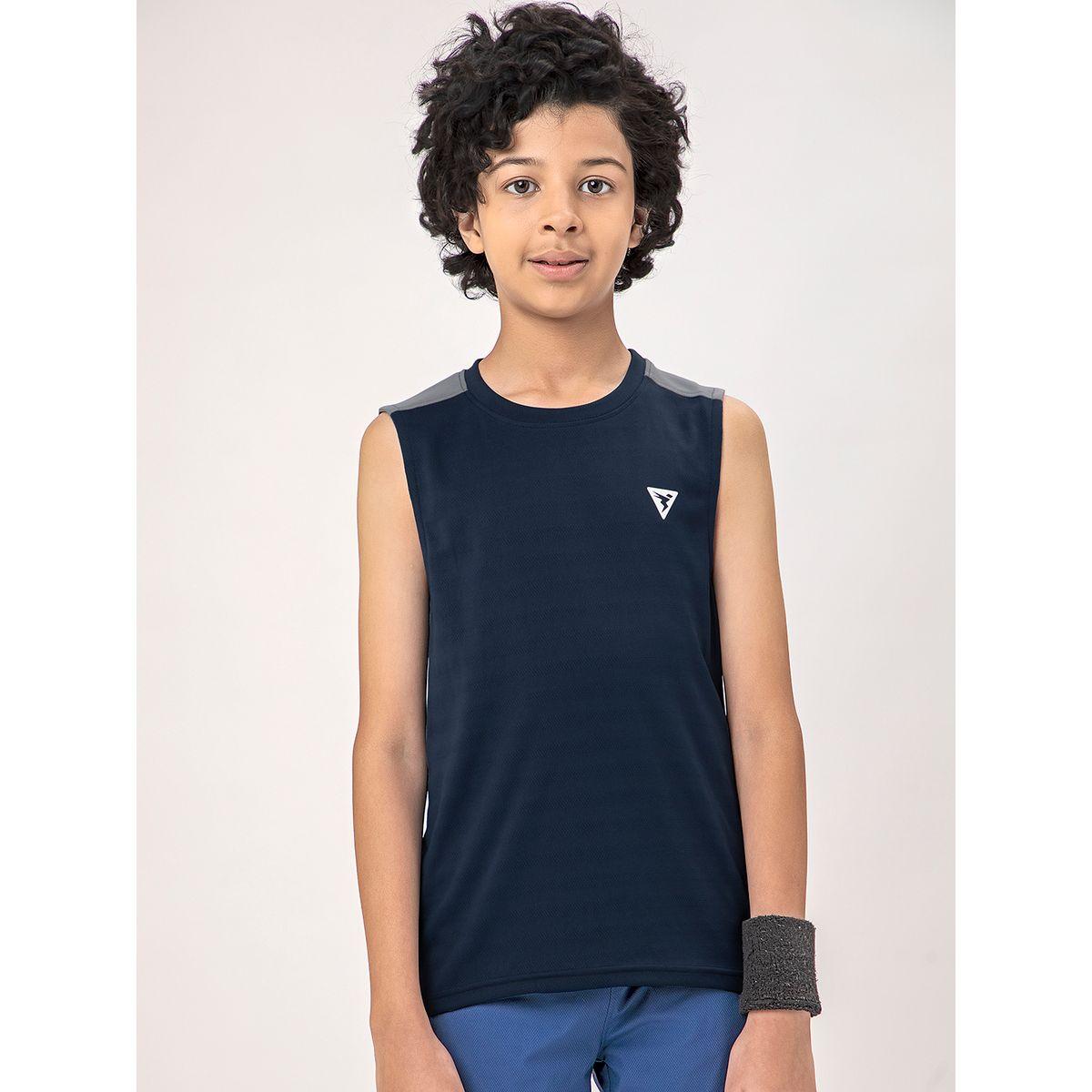 تيشيرت سادة كت بياقة دائرية تكنوسبورت × ستايلي-boys-clothing-tshirtsandpolos-image-18