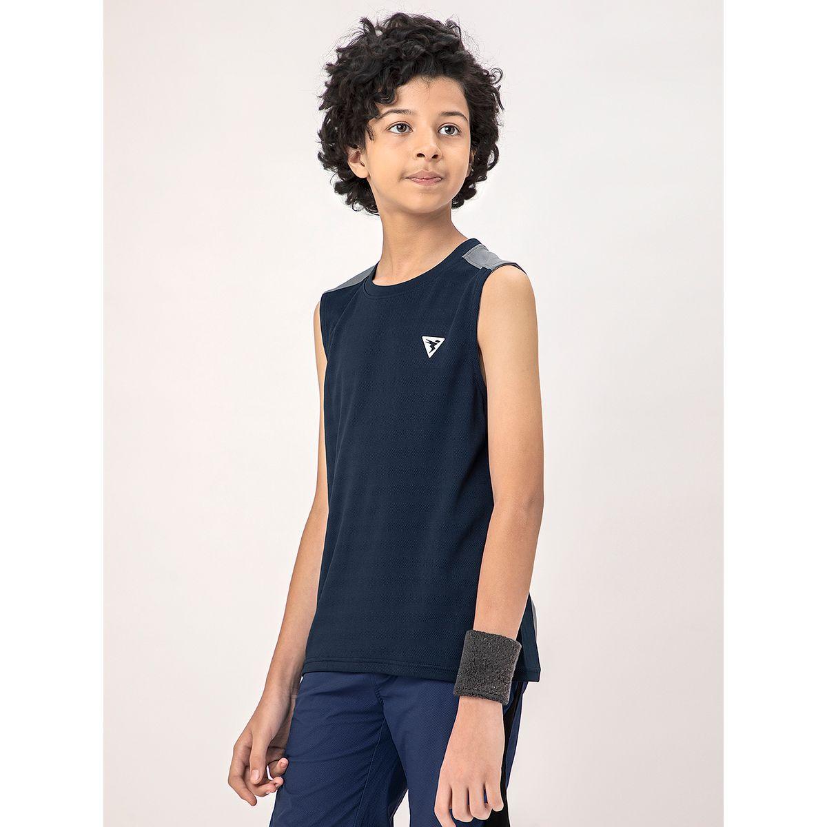 تيشيرت سادة كت بياقة دائرية تكنوسبورت × ستايلي-boys-clothing-tshirtsandpolos-image-2