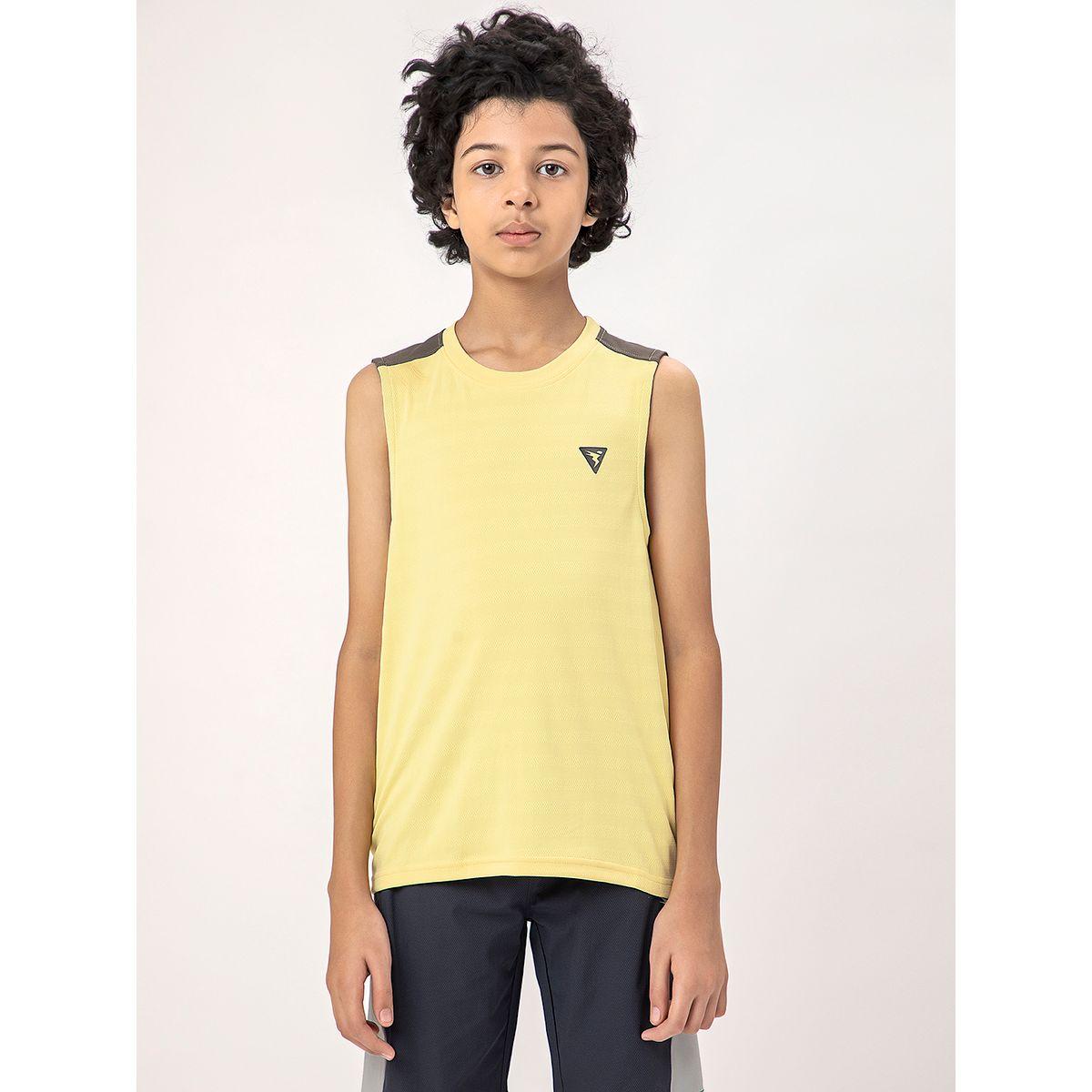 تيشيرت سادة كت بياقة دائرية تكنوسبورت × ستايلي-boys-clothing-tshirtsandpolos-image-1