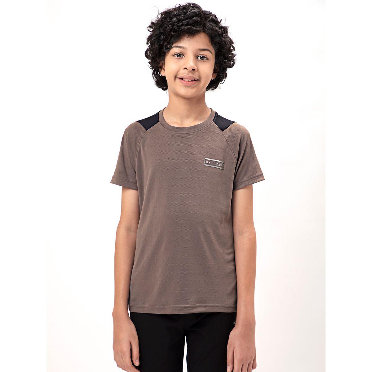 Technosport X Styli  Contrast Panel Round Neck Slim Fit T-Shirt-boys-clothing-tshirtsandpolos-image-1