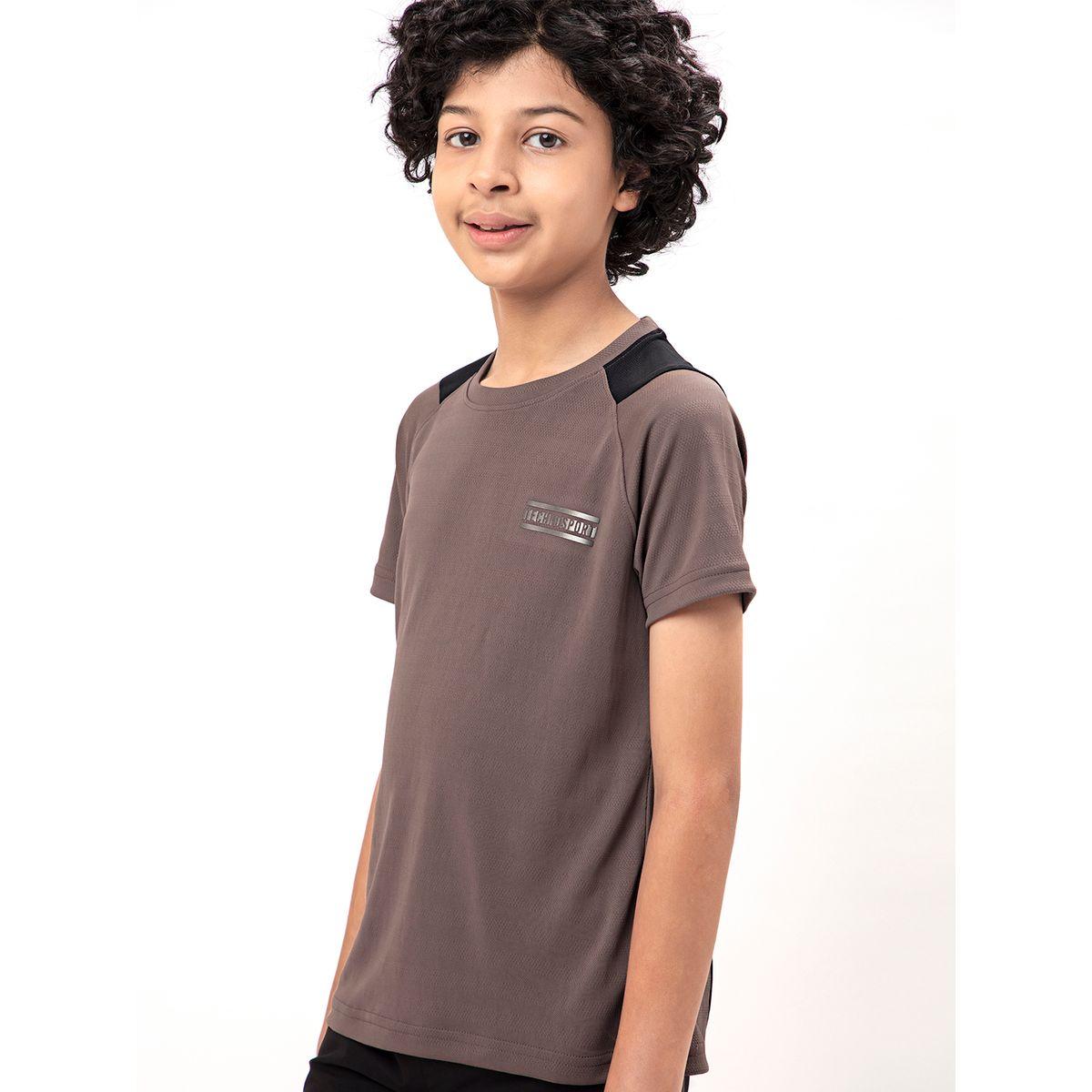 Technosport X Styli  Contrast Panel Round Neck Slim Fit T-Shirt-boys-clothing-tshirtsandpolos-image-3