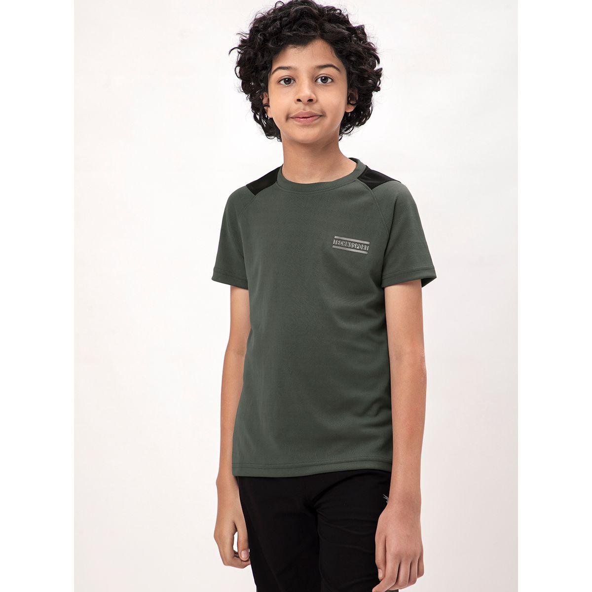 Technosport X Styli  Contrast Panel Round Neck Slim Fit T-Shirt-boys-clothing-tshirtsandpolos-image-1