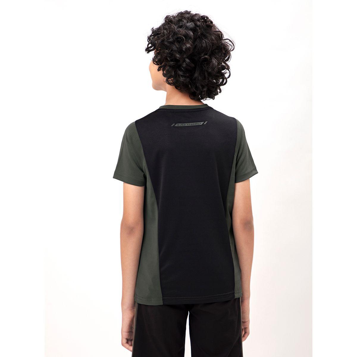 Technosport X Styli  Contrast Panel Round Neck Slim Fit T-Shirt-boys-clothing-tshirtsandpolos-image-2