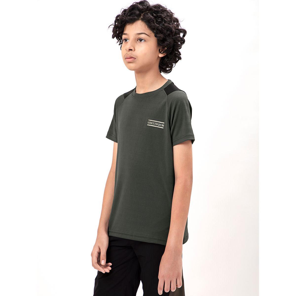 Technosport X Styli  Contrast Panel Round Neck Slim Fit T-Shirt-boys-clothing-tshirtsandpolos-image-3