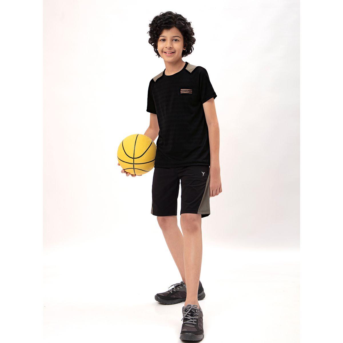 تيشيرت بقصة سليم فت وياقة دائرية تكنوسبورت × ستايلي-boys-clothing-tshirtsandpolos-image-1