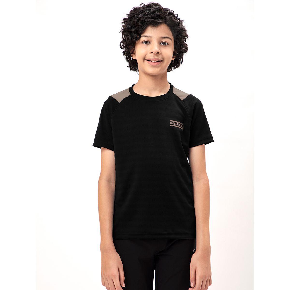 Technosport X Styli  Contrast Panel Round Neck Slim Fit T-Shirt-boys-clothing-tshirtsandpolos-image-3