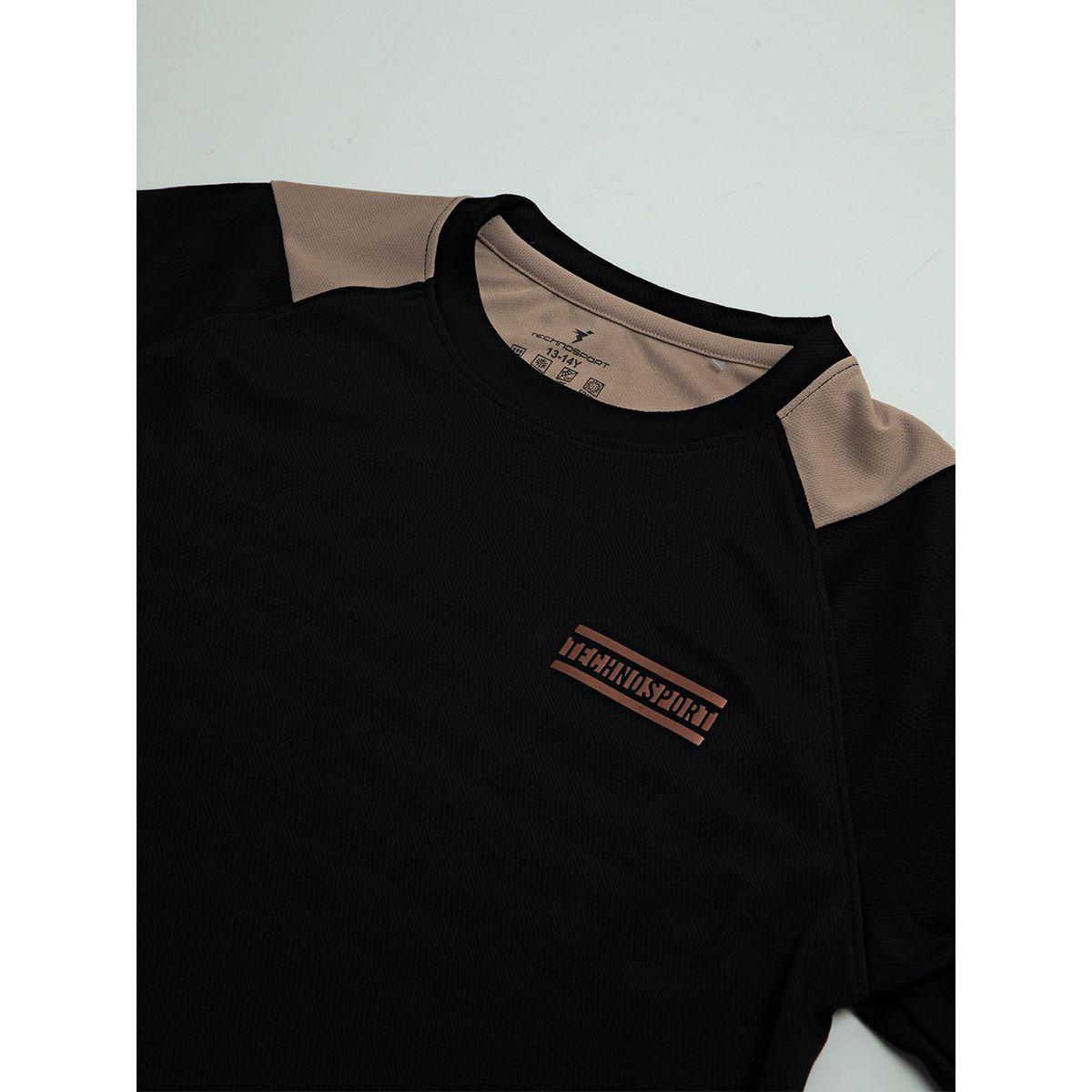 Technosport X Styli  Contrast Panel Round Neck Slim Fit T-Shirt-boys-clothing-tshirtsandpolos-image-4