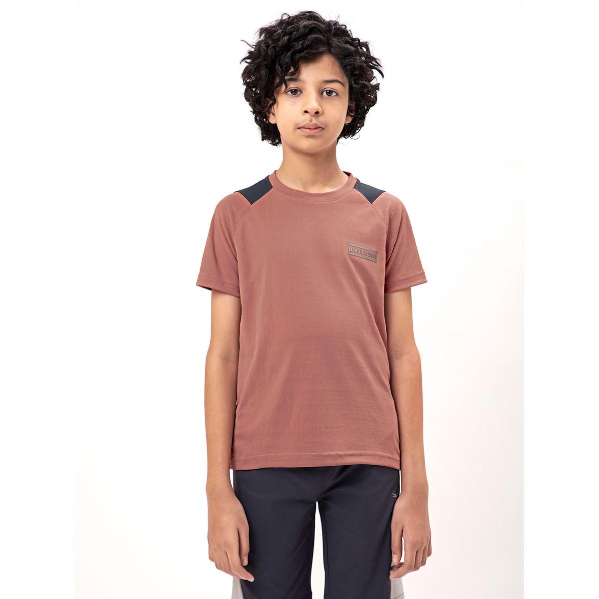 Technosport X Styli  Contrast Panel Round Neck Slim Fit T-Shirt-boys-clothing-tshirtsandpolos-image-1