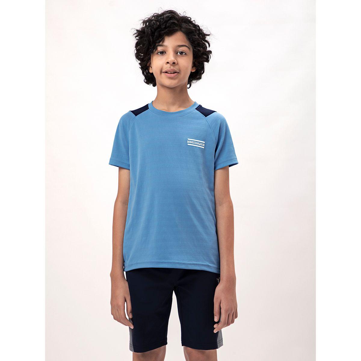 تيشيرت بقصة سليم فت وياقة دائرية تكنوسبورت × ستايلي-boys-clothing-tshirtsandpolos-image-1