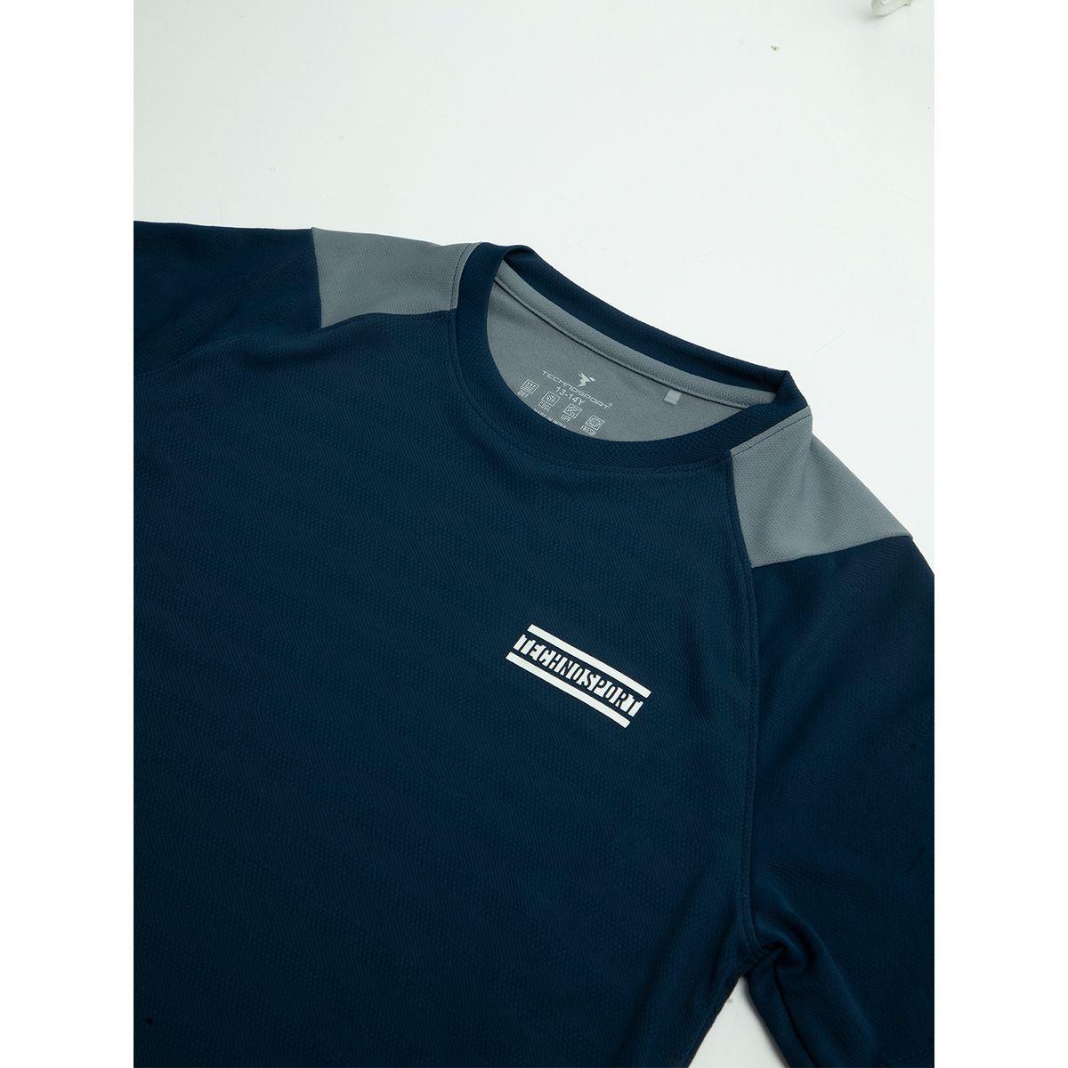 تيشيرت بقصة سليم فت وياقة دائرية تكنوسبورت × ستايلي-boys-clothing-tshirtsandpolos-image-3