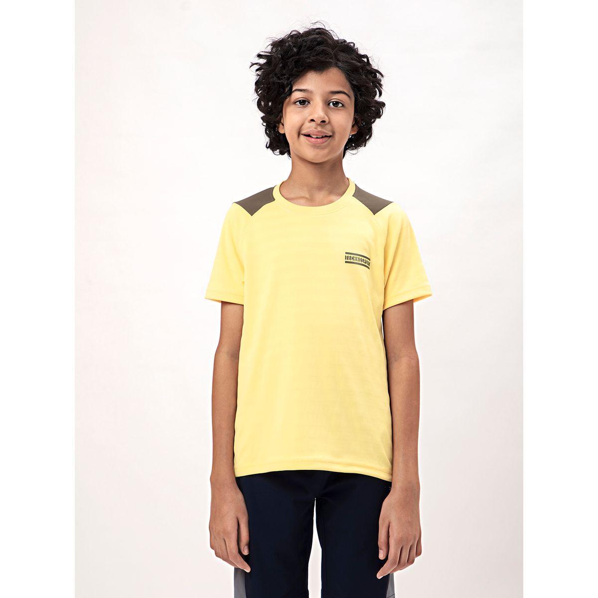 تيشيرت بقصة سليم فت وياقة دائرية تكنوسبورت × ستايلي-boys-clothing-tshirtsandpolos-image-1