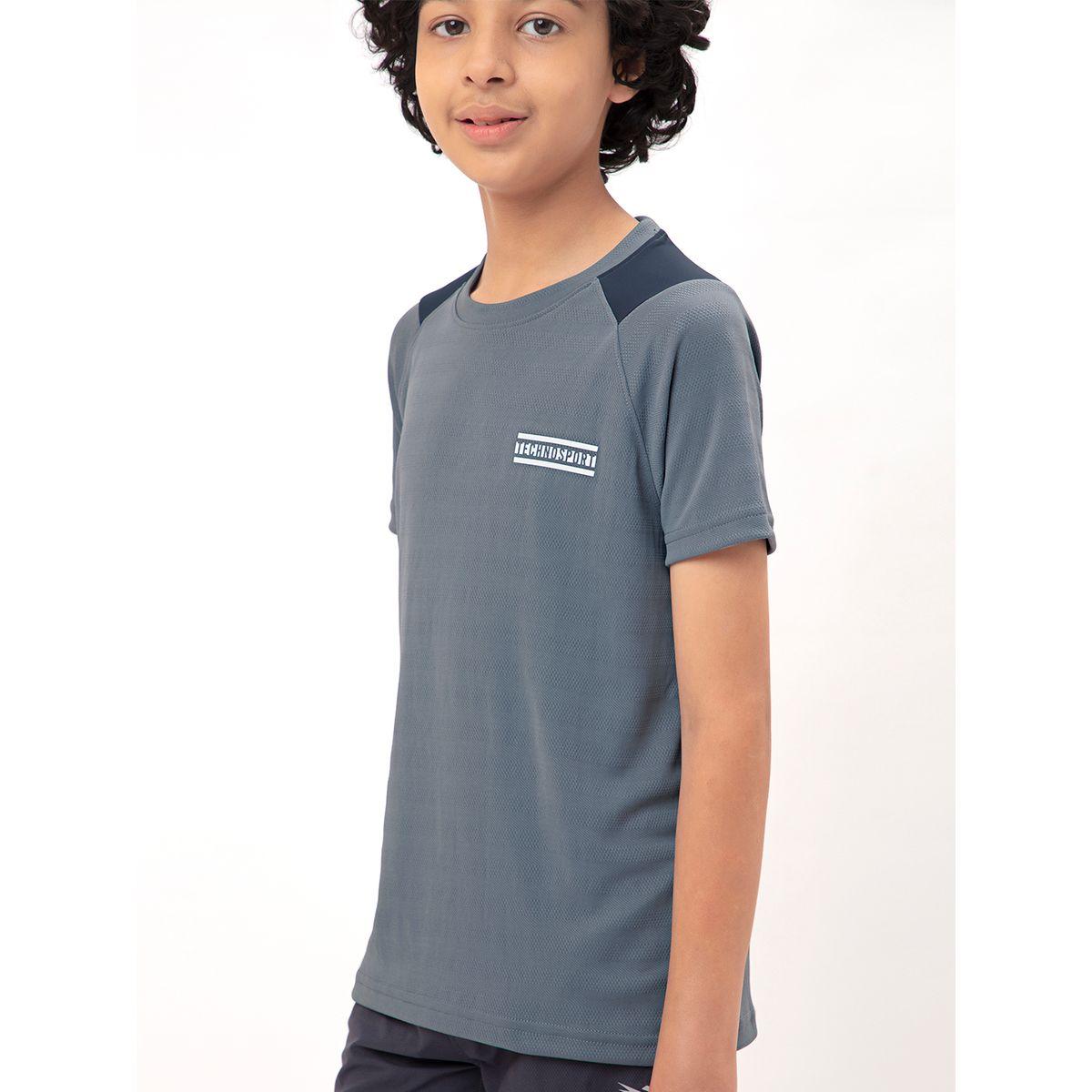 Technosport X Styli  Contrast Panel Round Neck Slim Fit T-Shirt-boys-clothing-tshirtsandpolos-image-3