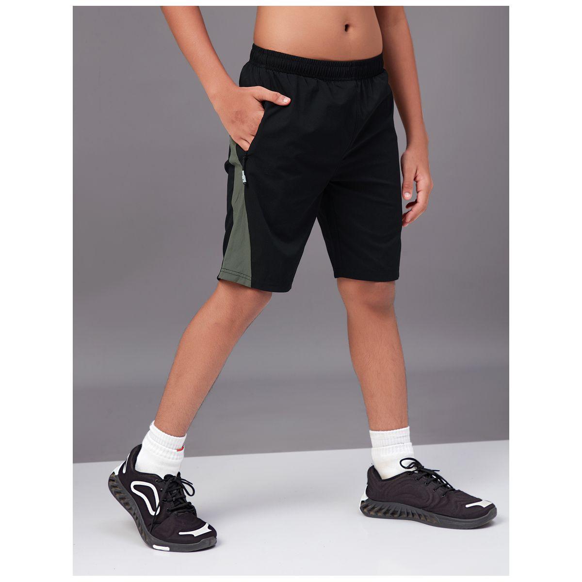 Technosport X Styli  Contrast Side Panel 2-Way Stretch Shorts-boys-clothing-bottoms-shorts-image-3